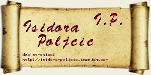 Isidora Poljčić vizit kartica